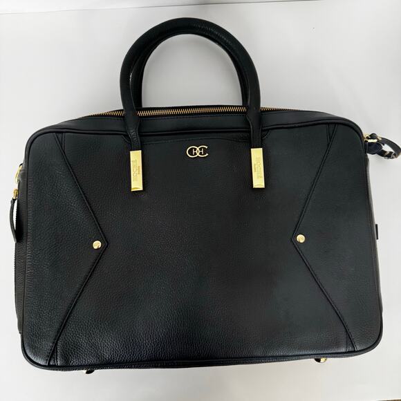 Hoche Paris ElleSwitch Leather Bag 3-in-1 Convertible Black Womens Travel Laptop - Picture 8 of 16